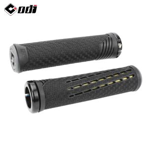 Odi | ODI MTB Silicone Lock-on Grips Anti-Slip Off-Road Handlebar Grips for Folding Bikes with Carbon Fiber Bar Plugs