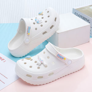 Casual Style Thick Bottom Flat Heel Sandals for Women Summer New Arrival Non-Slip White Nurse Beach Slippers Soft