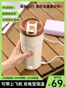 Electric Heating Cup Water Boiling Cup Heated Water Cup USB Small Portable Travel Dormitory Insulation Electrothermal Cup