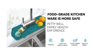 Faucet Splash Proof Pad Drainage Pad Drain Mat Skin Mat (4 Sizes 4 Colors)