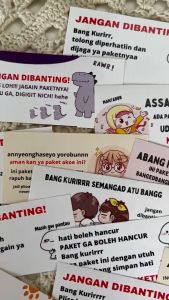 TERGEMASH! stiker jangan dibanting fragile sticker lucu aesthetic