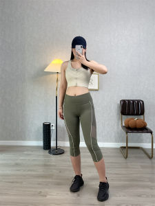 กางเกงโยคะวิ่งออกกำลังกายผ้าตาข่ายระบายอากาศได้ดีแห้งเร็วเอวสูงทรงหลวมสำหรับผู้หญิงไซส์ใหญ่