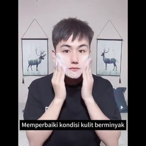 Pembersih Muka Pria Amino Acid Gentle Cleanser Facial Wash 60g Brightening Oil-Control Unclogs Pores Cuci Muka Pria Pria Tungau Pembersih Jerawat Dan Komedo Kontrol Melembabkan Ringan Tidak Mengiritasi Bersih Dalam Perawatan Komedo