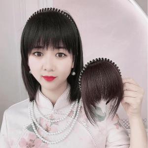 Water Diamond Front Bangs Wig Women Piece Fake Hair Band One-piece Simulation Cover White Hair Headband Fake Bangs