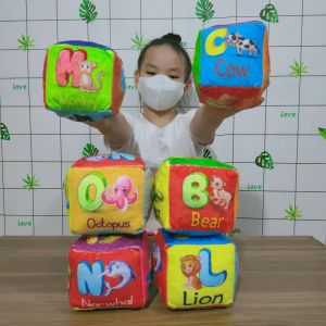 ĐỒ CHƠI XẾP HÌNH BỘ XẾP HÌNH VẢI ĐỒ CHƠI XÚC XẮC GIÁO DỤC SỚM CHO BÉ