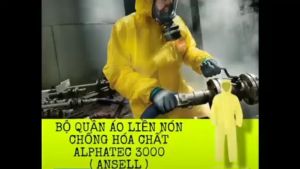 QUẦN ÁO CHỐNG HÓA CHẤTHƠI PHUN THUỐC BỤI CÔNG NGHIỆP HÓA CHẤT ALPHATEC 3000 SỬ DỤNG NHIỀU LẦN [CHÍNH HÃNG] ( 1 BỘ )