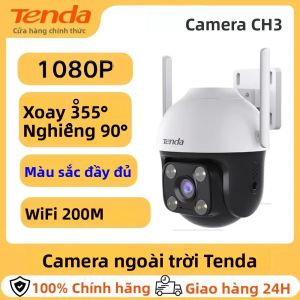 Camera Wi-Fi Ngoài Trời Tenda 4MP CH7-WCA Với Chức Năng Xoay/nghiêng 360 Độ °   Phạm Vi Quan Sát Ban Đêm Tầm Nhìn Ban Đêm Phát Hiện Chuyển Động Bằng AI Báo Động Thông Minh Chống Nước IP66