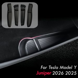 TPE Material Car Door Organizer Trays for Tesla Model Y Juniper 2026 2025 Front & Rear Door Side Storage Box for Model Y Launch