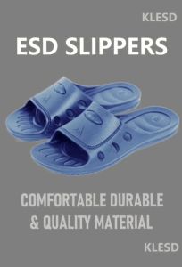 ESD Clean Room Anti Static Slippers - klesd Black