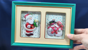 [ Woosilver ] Decor Tranh 3D Nổi Ông Già Noel & Người Tuyết Giáng Sinh Vintage Vintage – Secondhand SI - BB336