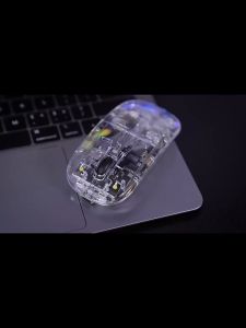 INPHIC X5 Wireless Mouse Transparent 2.4G Slim Mouse Rechargeable Noiseless Computer Mouse with USB Receiver