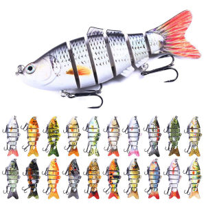 Fishing Lures for Freshwater Slow Sinking Multi Jointed Swimbaits Lifelike Lures for Bass Trout Crappie Walleye Pike