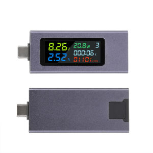 Máy Đo Điện Áp Kỹ Thuật Số USB/Type-C 4-50V Thiết Bị Kiểm Tra Dung Lượng Pin Bộ Dò Sạc Với Chức Năng Đo Dòng Điện DC Dành Cho Đồ Dùng Điện Tử Tự Chế