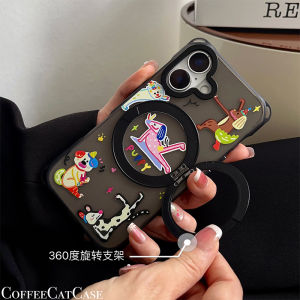 360 Degree Rotating Yoga Dog Phone Case Hard Shell Creative Cute Cartoon TPU Protective Cover for  16 Xiaomi 15 Ultra Huawei Mate60 pro