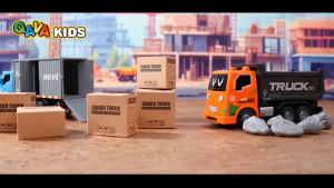 QAVA FAMILY MAINAN REMOTE RC BOX PICK-UP MIXER DUMP PMK CARTOON SERIES TRUCK MUSIK LAMPU
