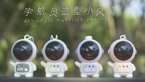 Banana พัดลมคล้องคอ นักบินอวกาศ USB พัดลมพกพา ชาร์จใหม่ได้ 360° พัดลมมือถือ mini fan cooler พัดลมน้อย ใช้งานได้ยาวนาน