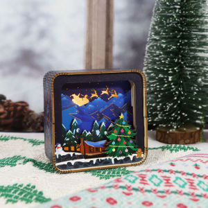 Music Park Wooden Model Kits For Adults Christmas 3D Puzzles Night Light Crafts To Build Birthday And Gifts For Women