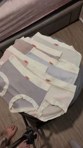 9825CD Celana dalam wanita katun pita depan polos medium waist pinggang sedang panty underwear cotton size M L XL XXL