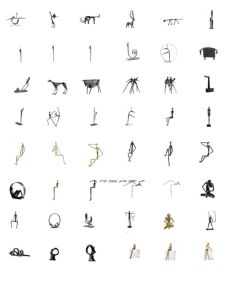 Modern Simplicity Iron Casting Sculpture Decorative Figurines for Villa Hotel Home Soft Decoration Creative Character Design