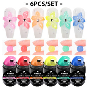 4/6pcs Glass Jelly Non-Stick Hand Extension Gel Nail Polish Set 3D Shaping/Sculpting/Carving UV/LED Gel Varnish Hard Gel DIY