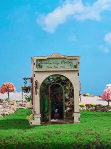 3D Wooden Book Nook Diy Kit With Led Light Miniature Dollhouse Bookshelf Insert Decor Gift For Adults