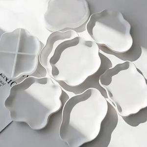 EELHOE | Cloud Coaster Irregular Flower Tray Silicone Mold Non-Toxic Non-Stick Reusable for DIY Epoxy Resin Art Home Decor Supplies
