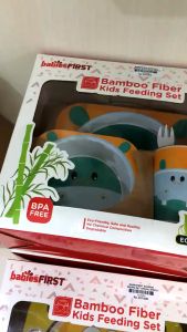 Ohanababy.id BABIESFIRST BAMBOO FEEDING SET ANIMAL / ALAT MAKAN BAYI