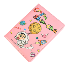 Bandai | 1/4PCS New Crayon Shin-chan A5 PU Leather Notebook Office School Supplies Full-Color Pages Anime Student Notebook Diary Gift