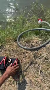 Target ปั๊มจุ่ม DC 24V 300W มอเตอร์ทองแดงบริสุทธิ์ แรงดันสูง พร้อม 3 ซอฟต์แวร์ คีบแบตเตอรี่ 60cm ถุง ปั๊ม บาดาล 4 ตัว เครื่องสำอางที่ปลอดภัย