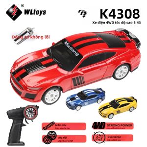 Xe Điều Khiển Từ Xa WLtoys K4308 Tỷ Lệ 1:43 2.4G Drift Đua Xe Có Đèn LED 4 Bánh Dẫn Động Con Quay Hồi Chuyển Tốc Độ Cao RTR Đồ Chơi Điều Khiển Từ Xa Cho Trẻ Em