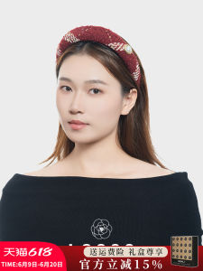 Summer Vintage Wine Red Knitted Hairband Pearl Headwear Fashionable Bangle Original Design Luxury Style Woolen Hairpin