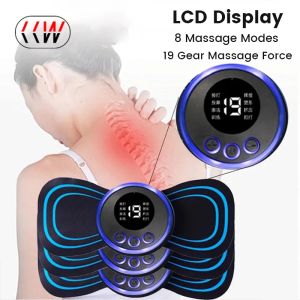 CCW Portable Neck Body Massager Convenient Intelligent Cervical Massage Stickers Muscle Relief Pain Mini Electric Meridian Massager