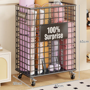 QINQI | Space-saving Movable Yoga Mat and Equipment Storage Rack