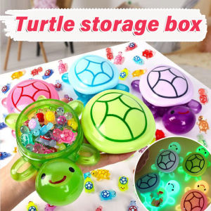 YESPERY กล่องเก็บของเต่าส่องสว่างขนาดใหญ่ที่มีสีสันเต่าของเล่นเครื่องประดับกล่องเก็บของ DIY เครื่องเขียนของเด็กกล่องเก็บของ