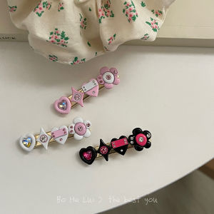 Original Design Y2K Hot Girl Flower Hair Clips Edge Clips Bangs Girls Hair Accessories Fresh out Fashion Hair Decorations