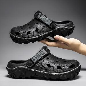 Mens Sandals Summer Clogs Non Slip Beach Trend Casual Sandals Breathable Thick Bottom High Quality Hole Shoes Big Size 45 46 47