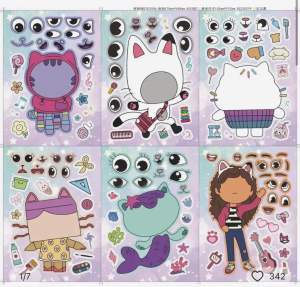 6 sticker dán các nhân vật hoạt hình dễ thương (tăng khả năng sáng tạo cho bé)