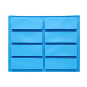 Khuôn Silicon Hình Chữ Nhật 8 Ngăn Thân Thiện Với Môi Trường Dùng Làm Bánh Sô Cô La Thanh Protein Thanh Năng Lượng Bánh Nướng Bánh Muffin Bánh Cheesecake