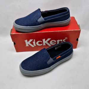 Sepatu Wanita Slip On Kain Kanvas KC017 Jeans /Sepatu Wanita slip On Terbaru