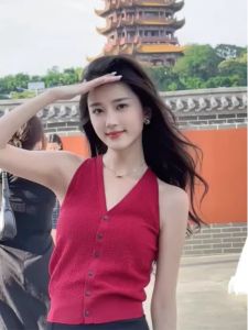 HUOLISI | Elegant Design French Girl Style Halter Knit Top