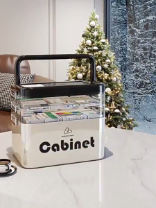 YHOME Kotak Obat P3K Tingkat Cabinet Medkits 3Layer Organizer Tempat Penyimpanan Obat K1247 KHM