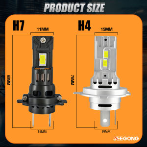 1000W H7 H4 Car Headlight Bulbs CANBUS 1500000LM Super Bright Lamp 1:1 Wireless LED HeadLamp with Fan Plug And Play 6000K 12V