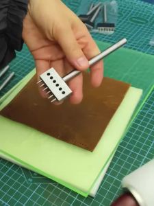 2/4/6 Tooth Faux Leather Circular Row Punching Holes Set For Leather Perforated DIY Sewing & Handicrafts-4/5/6/8mm Spacing