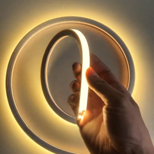 220V 10x10 silicone integrated LED strip light warm white and cool white can be cut every 10 cm with plug