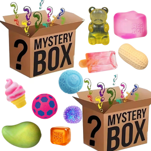 Blind Box Fuzz Ball Ice Cream Steamed Bun Series Toy Simulated Food Fidget Toy Cute Squeeze Foot Toy Antistress Stress-Relief