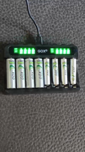 GOX 8 Slots Smart Battery Charger Independent Charging Battery Charger For Eneloop 1.2V AA/AAA Ni-MH Rechargeable Battery(white)