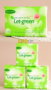 Combo Giấy Vệ Sinh Đa Năng LET-GREEN 10*21cm 130 Tờ/Bao