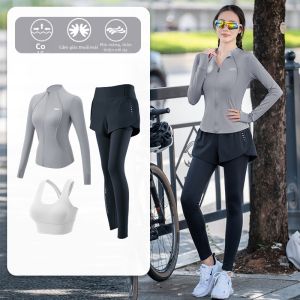 BAISILING | Trang Phục Đạp Xe Dài Tay Nhanh Khô Cho Phụ Nữ Ngoài Trời Mùa Thu