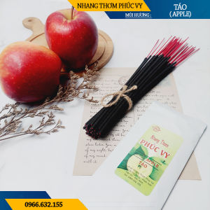 Nhang Thơm Phúc Vy Hương Táo Apple - Túi 39 Cây 28cm Ít Khói Thơm Nhẹ Dễ Chịu Không kích mũi