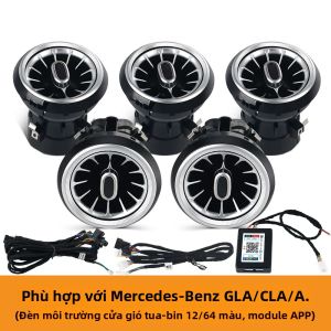 Đèn LED Trang Trí Cửa Gió Điều Hòa Ô Tô Mercedes-Benz A/CLA W176/GLA W156 12/64 Màu Đèn Viền Tạo Không Khí 12V